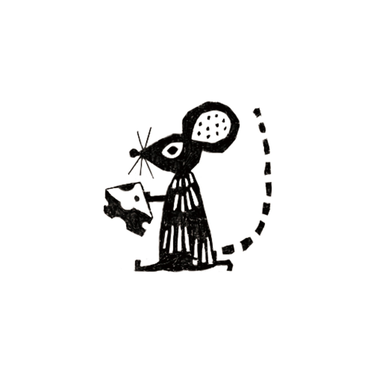 Kinotorico Wooden Rubber Stamp - Mouse -, Kinotorico stamp