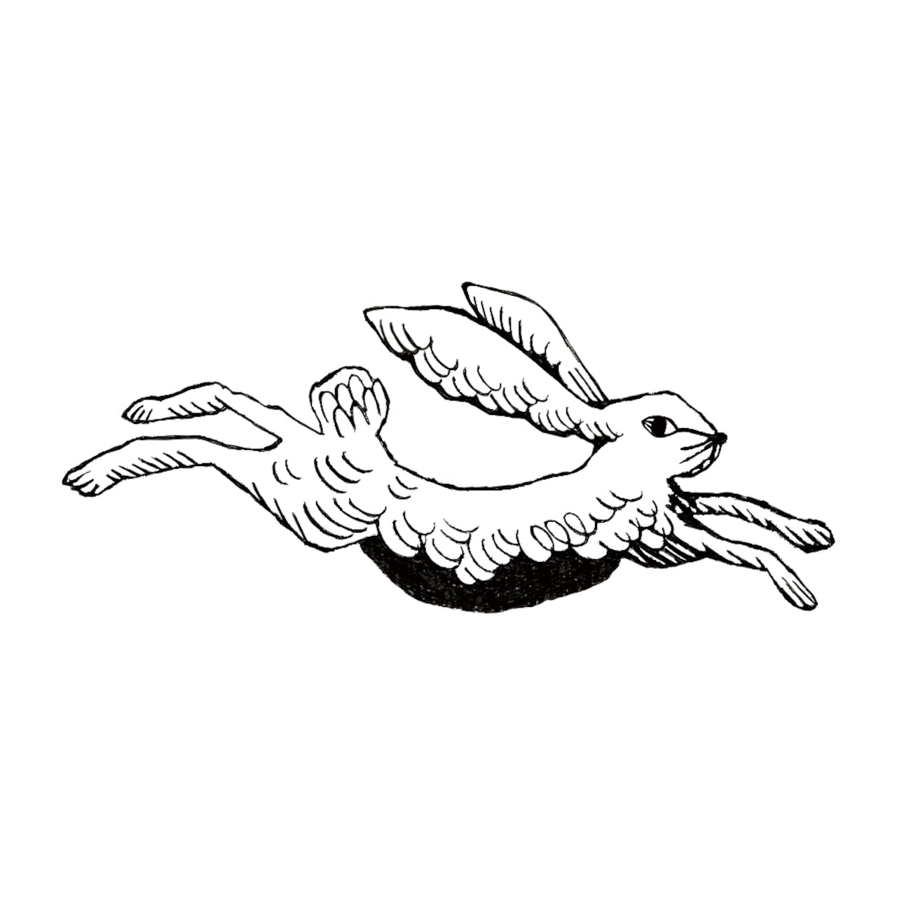 Kinotorico Wooden Rubber Stamp - White Rabbit -, Kinotorico stamp
