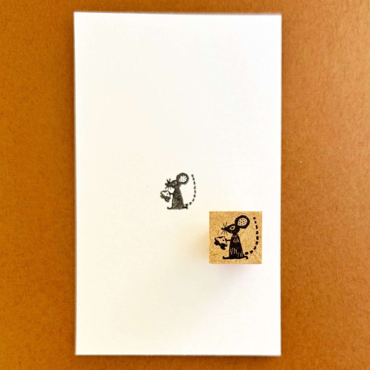 Kinotorico Wooden Rubber Stamp - Mouse -, Kinotorico stamp