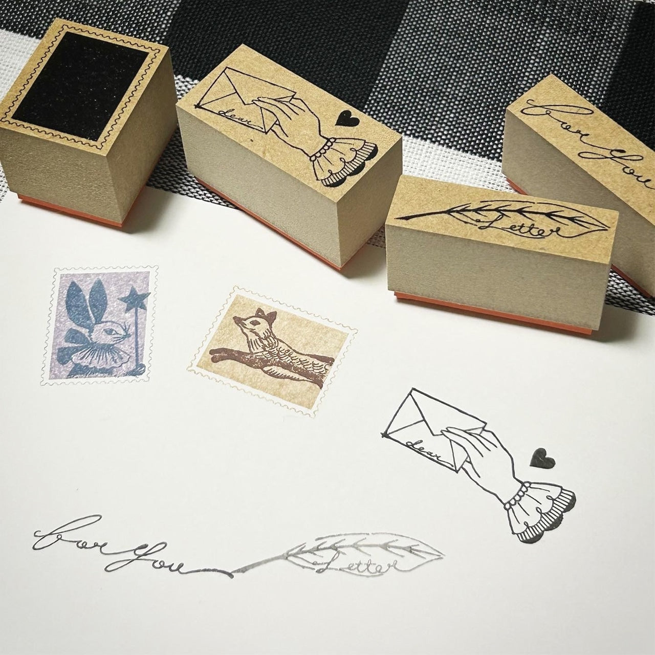 Kinotorico Wooden Rubber Stamp - LetterHand -, Kinotorico stamp