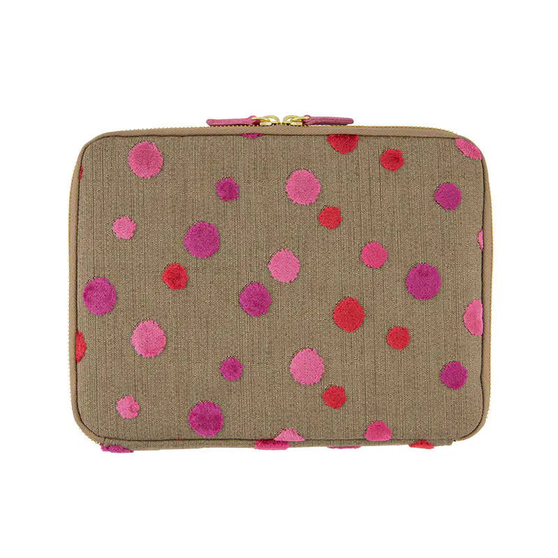 Koyaguchi Pile Fabric: Pink Sparkle Large Drawer Pouch,  Hobonichi Large Drawer Pouch