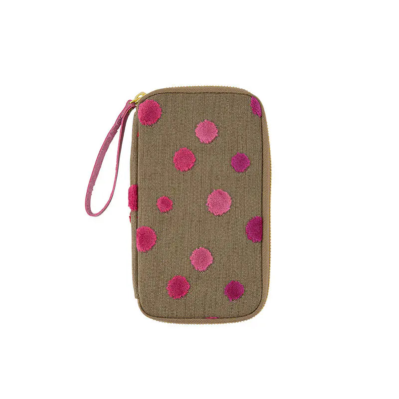 Koyaguchi Pile Fabric: Pink Sparkle Small Drawer Pouch,  Hobonichi Small Drawer Pouch