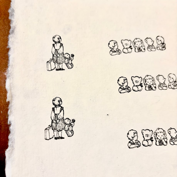 Krimgen Wooden Rubber Stamp - Departure -, Krimgen stamp