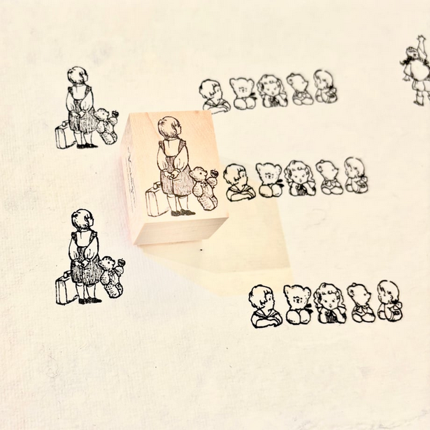 Krimgen Wooden Rubber Stamp - Departure -, Krimgen stamp