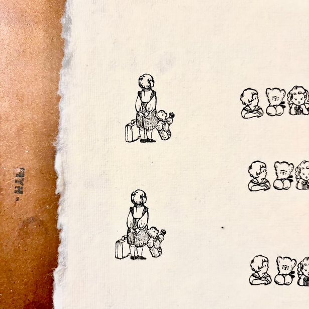 Krimgen Wooden Rubber Stamp - Departure -, Krimgen stamp