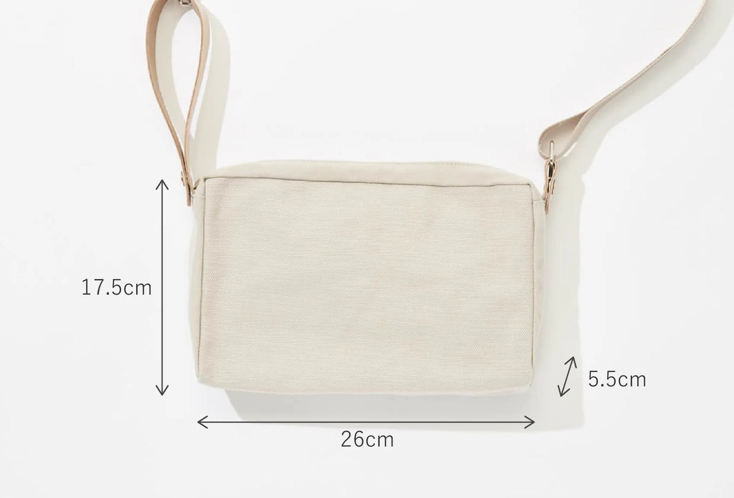 Kurashiki Hampu Canvas 2WAY Handbag/Shoulder Pouch - Grayish White -, Japanese canvas shoulder pouch
