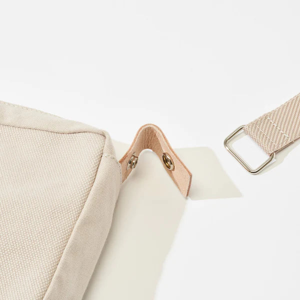 Kurashiki Hampu Canvas 2WAY Handbag/Shoulder Pouch - Grayish White -, Japanese canvas shoulder pouch