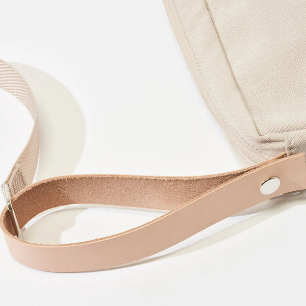 Kurashiki Hampu Canvas 2WAY Handbag/Shoulder Pouch - Grayish White -, Japanese canvas shoulder pouch