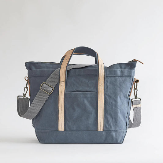 Kurashiki Hampu Canvas 2WAY tote/shoulder Bag - Ash Gray -, Japanese canvas shoulder bag