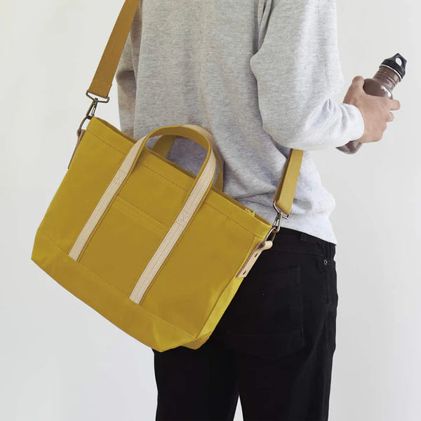 Kurashiki Hampu Canvas 2WAY tote/shoulder Bag - Ash Gray -, Japanese canvas shoulder bag