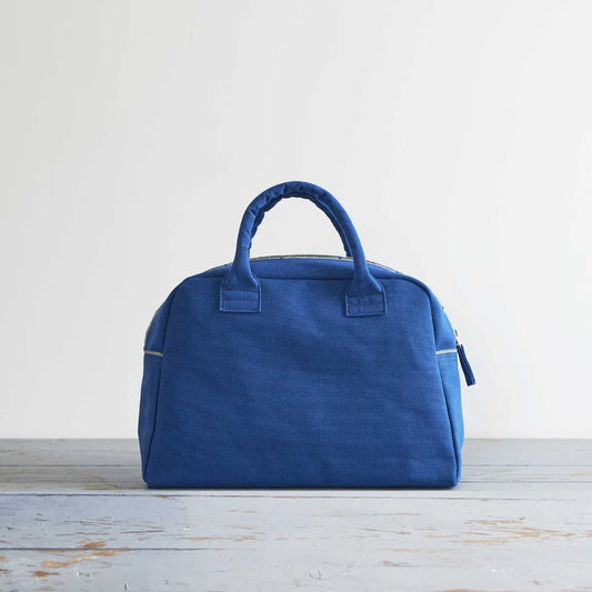 Kurashiki Hampu Canvas Briefcase - Small Size / Indigo Blue -