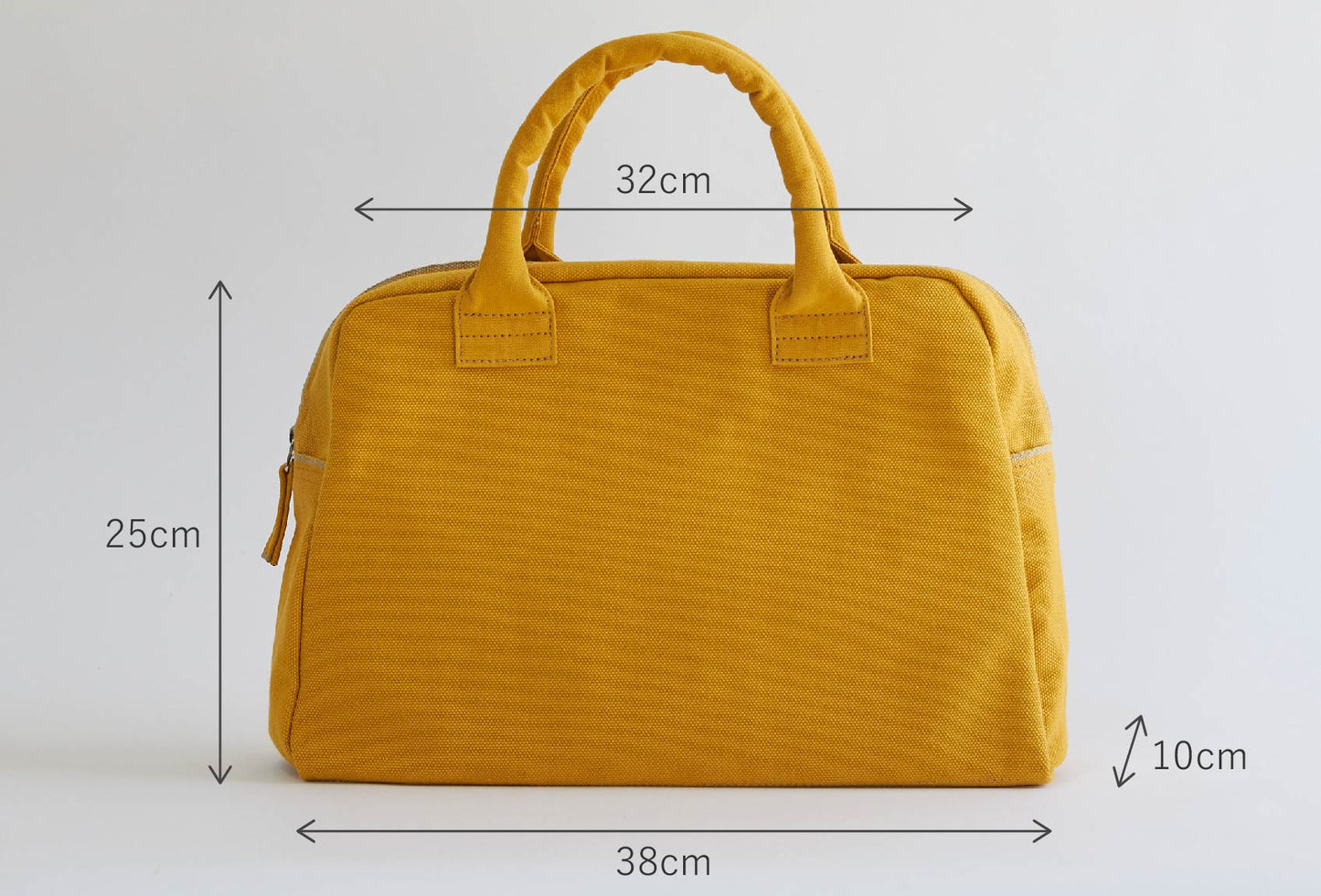 Kurashiki Hampu Canvas Briefcase - Small Size / Mustard Yellow -