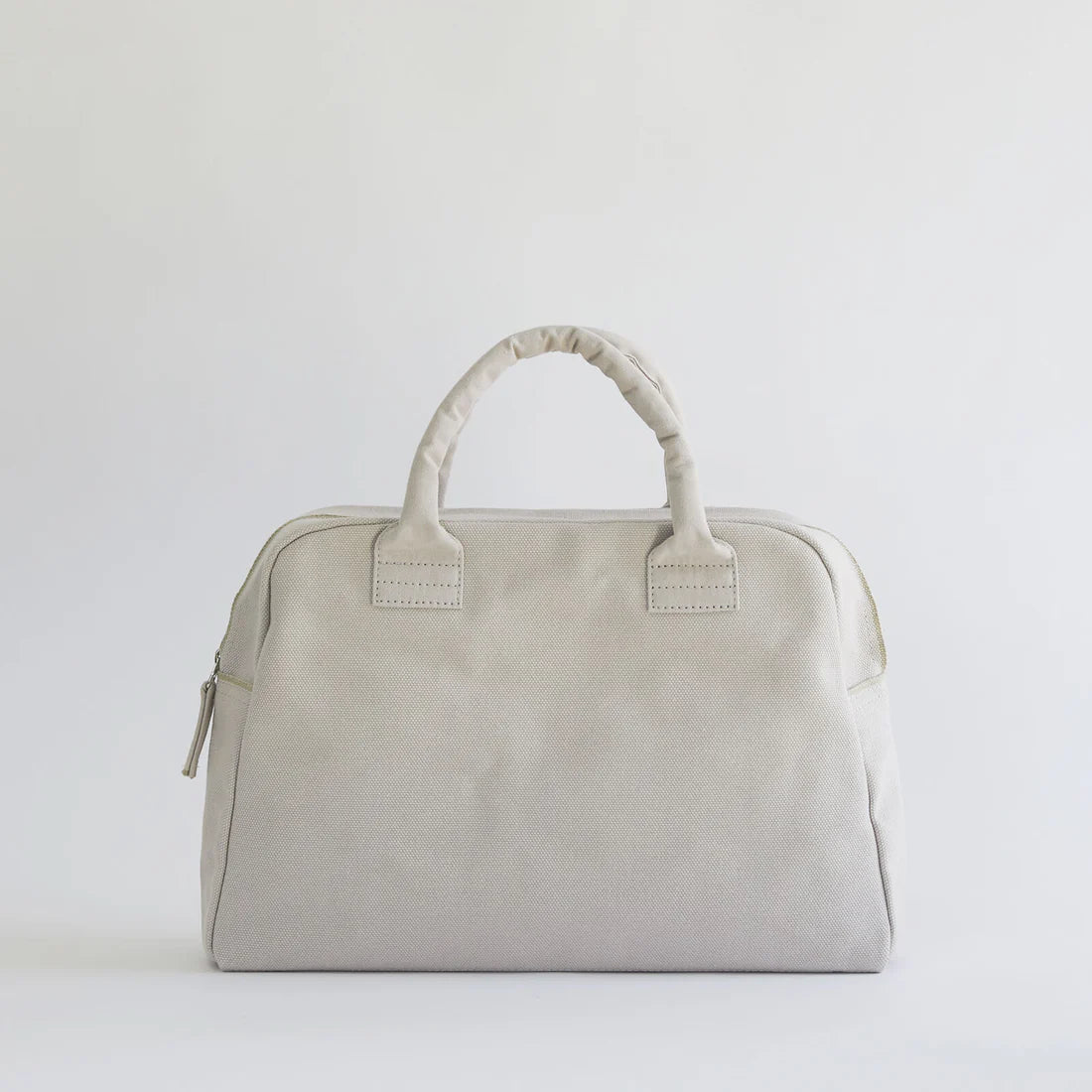 Kurashiki Hampu Canvas Briefcase - Small Size / Grayish White -