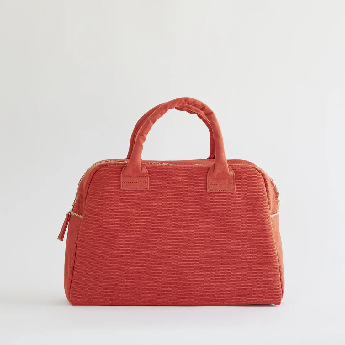 Kurashiki Hampu Canvas Briefcase - Small Size / Safflower Red -