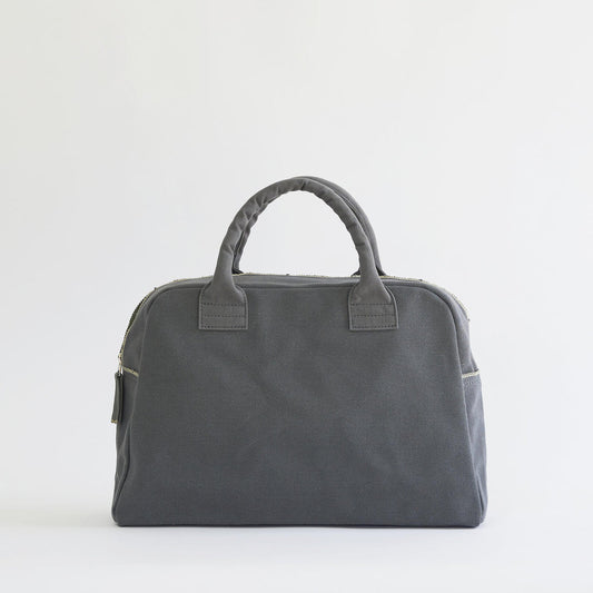 Kurashiki Hampu Canvas Briefcase - Small Size / Bluish Gray -