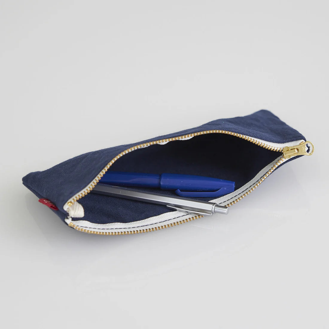 Kurashiki Hampu Canvas Pencil Case - Black -, Japanese canvas pen case