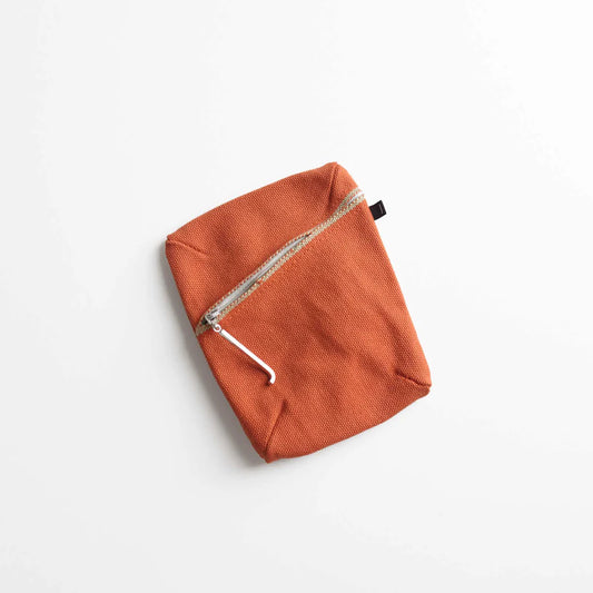Kurashiki Hampu Canvas Pouch - S Size / Safflower Red -,  Japanese canvas pouch