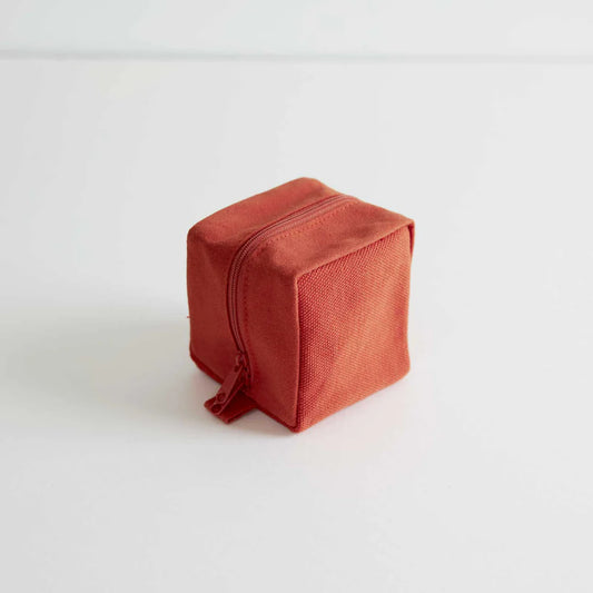 Kurashiki Hampu Canvas Pouch - S Size / Safflower Red -,  Japanese canvas pouch