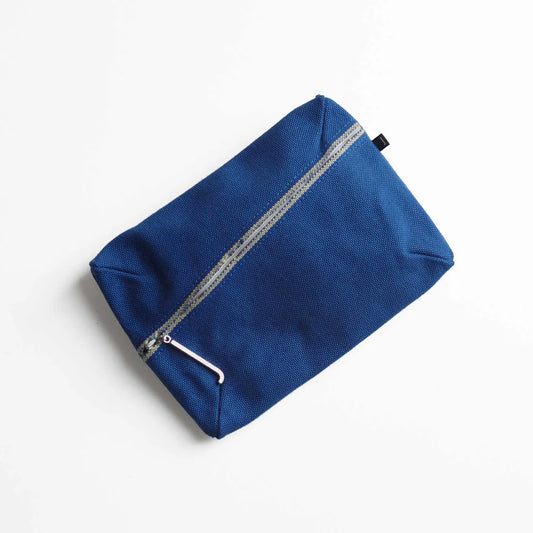Kurashiki Hampu Canvas Pouch - M Size / Indigo Blue -,  Japanese canvas pouch