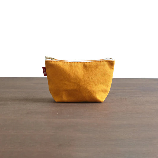 Kurashiki Hampu Canvas Boat Shaped Pouch - S Size / Orange -,  Japanese canvas pouch