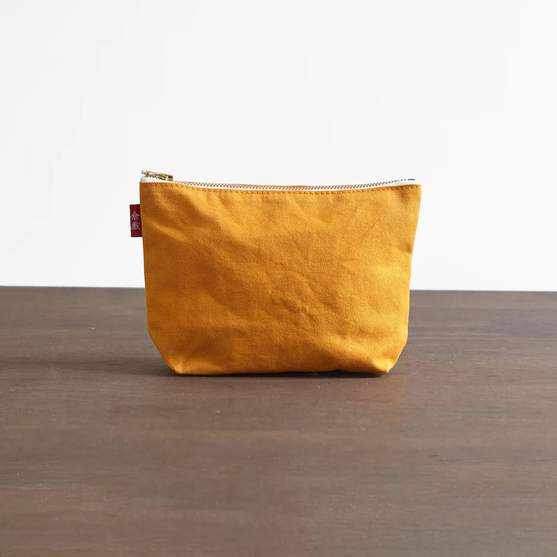 Kurashiki Hampu Canvas Boat Shaped Pouch - L Size / Orange -,  Japanese canvas pouch