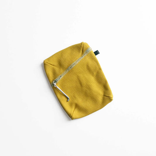 Kurashiki Hampu Canvas Pouch - S Size / Mustard Yellow -,  Japanese canvas pouch