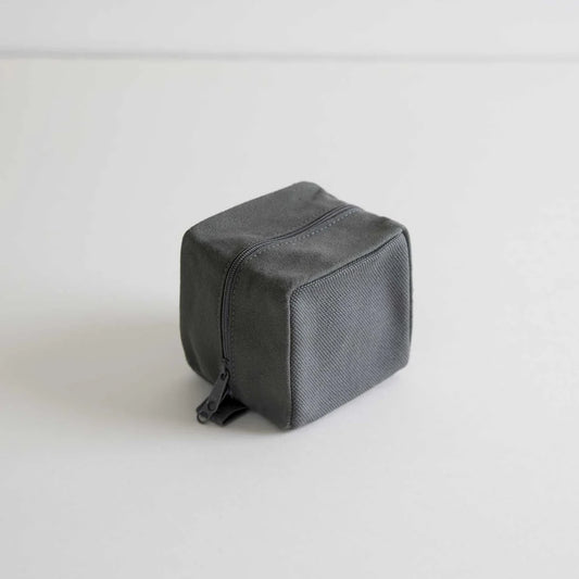 Kurashiki Hampu Canvas Pouch - S Size / Bluish Gray -,  Japanese canvas pouch