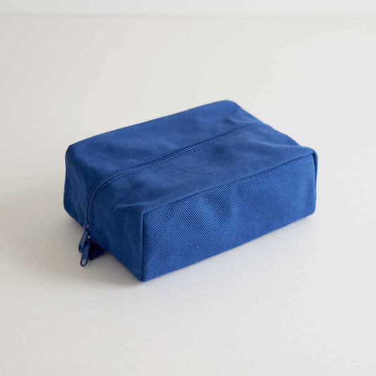 Kurashiki Hampu Canvas Pouch - L Size / Indigo Blue -,  Japanese canvas pouch