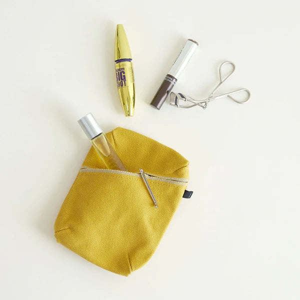 Kurashiki Hampu Canvas Pouch - S Size / Safflower Red -,  Japanese canvas pouch