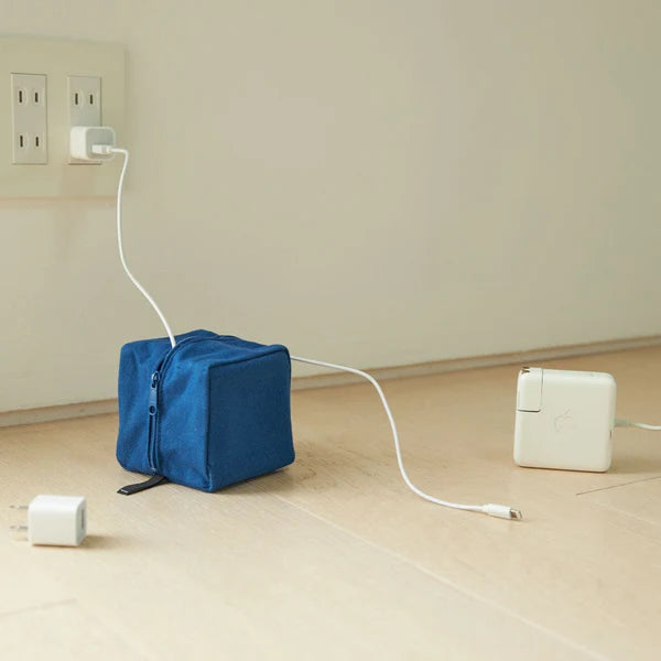 Kurashiki Hampu Canvas Pouch - S Size / Bluish Gray -,  Japanese canvas pouch