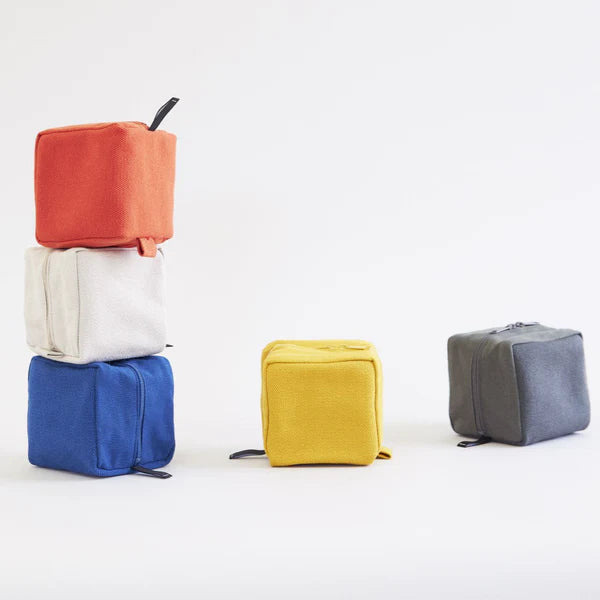 Kurashiki Hampu Canvas Pouch - S Size / Bluish Gray -,  Japanese canvas pouch