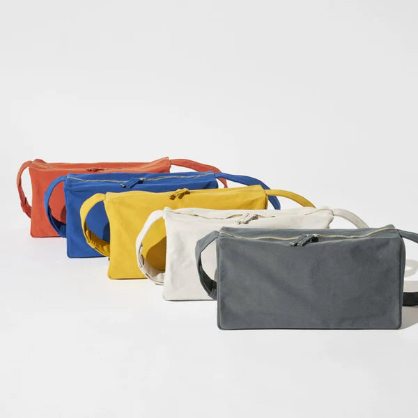 Kurashiki Hampu Canvas Shoulder Bag（Rectangle）- Indigo Blue -, Japanese canvas shoulder bag