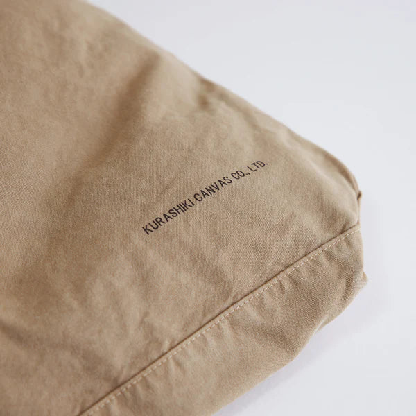 Kurashiki Hampu Canvas Shoulder Tote Bag - Coffee -, Japanese canvas tote bag