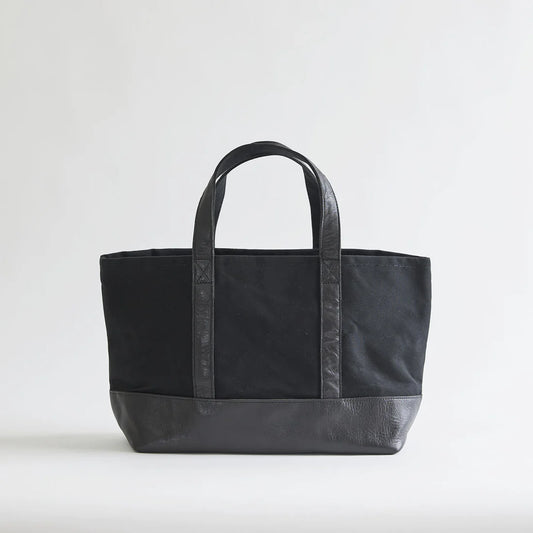 Kurashiki Hampu Canvas Tote Bag - Black -, Japanese canvas tote bag