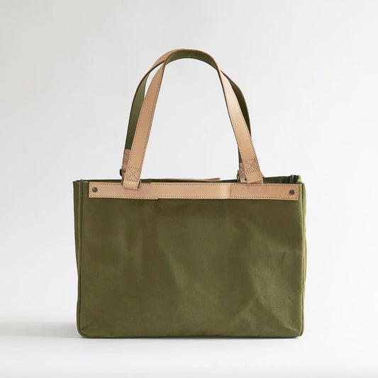 Kurashiki Hampu Canvas Tote Bag - Khaki -, Japanese canvas tote bag