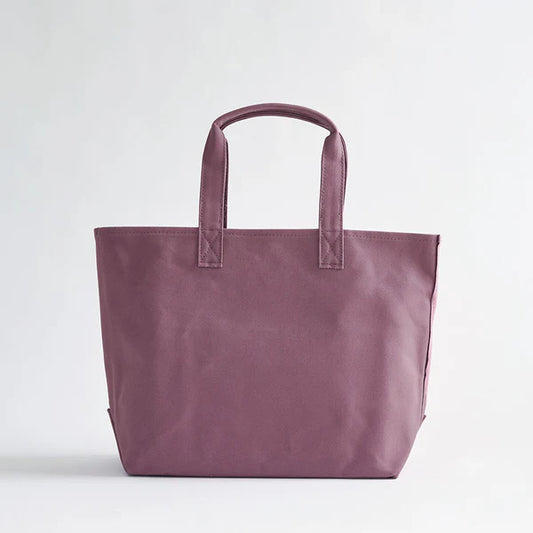 Kurashiki Hampu Canvas Tote Bag - Plum -, Japanese canvas tote bag