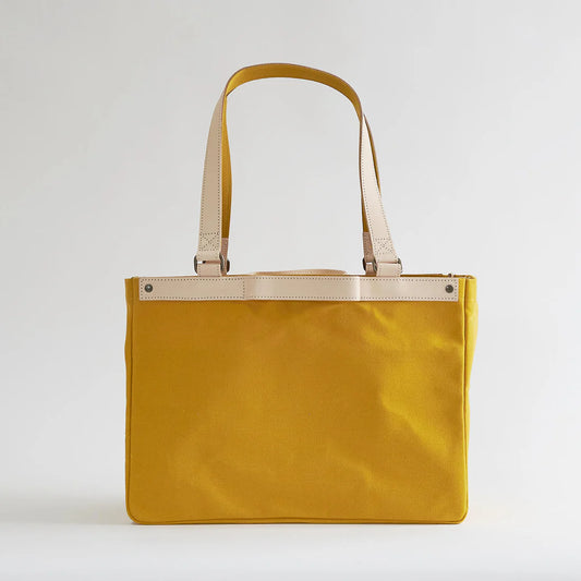 Kurashiki Hampu Canvas Tote Bag - Camel -, Japanese canvas tote bag