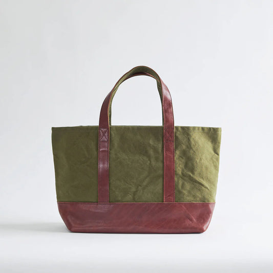 Kurashiki Hampu Canvas Tote Bag - Khaki -, Japanese canvas tote bag