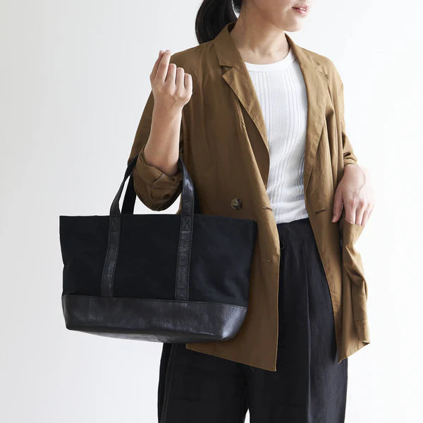 Kurashiki Hampu Canvas Tote Bag - Camel -, Japanese canvas tote bag