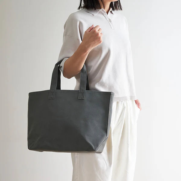 Kurashiki Hampu Canvas Tote Bag - Khaki Gray -, Japanese canvas tote bag