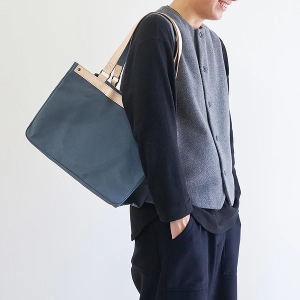 Kurashiki Hampu Canvas Tote Bag - Camel -, Japanese canvas tote bag