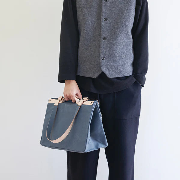 Kurashiki Hampu Canvas Tote Bag - Camel -, Japanese canvas tote bag