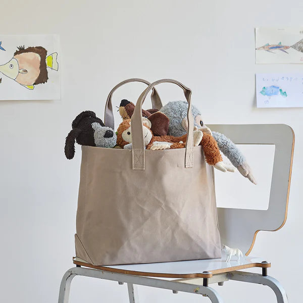 Kurashiki Hampu Canvas Tote Bag - Khaki Gray -, Japanese canvas tote bag