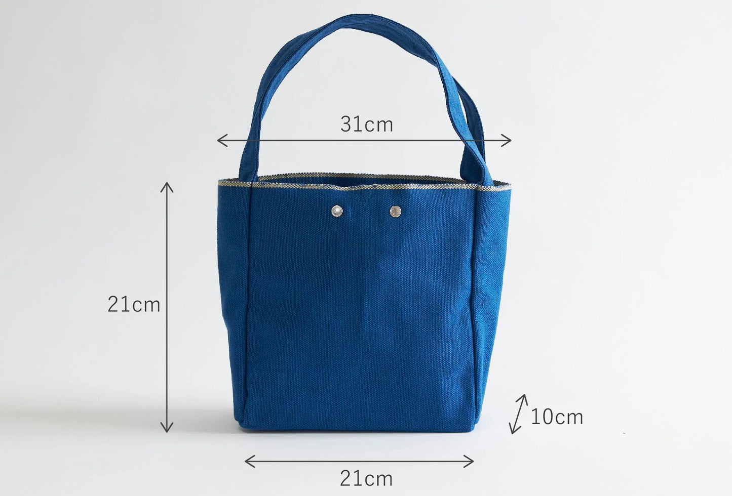 Kurashiki Hampu Canvas Tote Bag - Small Size / Indigo Blue -, Japanese canvas tote bag