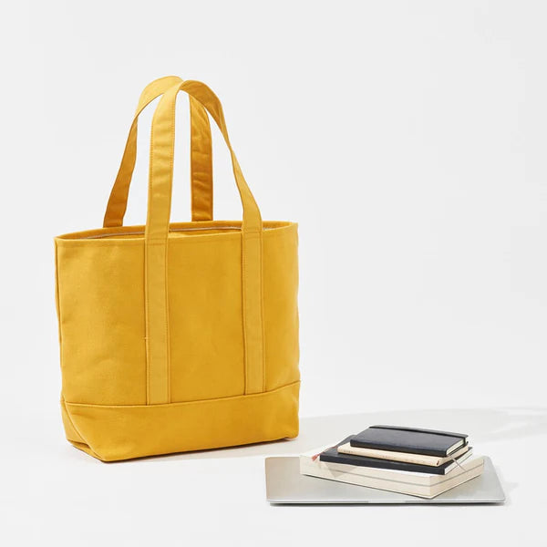 Kurashiki Hampu Canvas Zipper Tote Bag - Grayish White -, Japanese canvas tote bag
