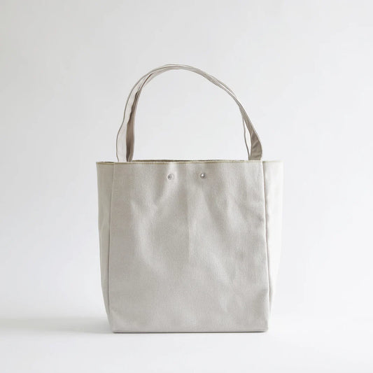 Kurashiki Hampu Canvas Tote Bag - Medium Size / Grayish White -, Japanese canvas tote bag