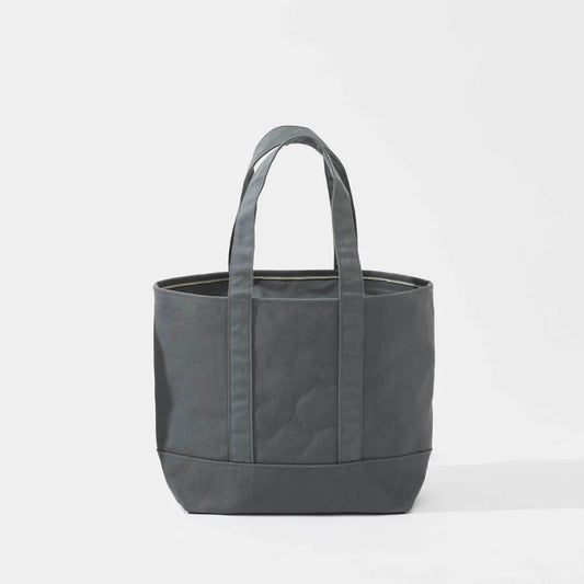 Kurashiki Hampu Canvas Zipper Tote Bag - Bluish Gray -, Japanese canvas tote bag