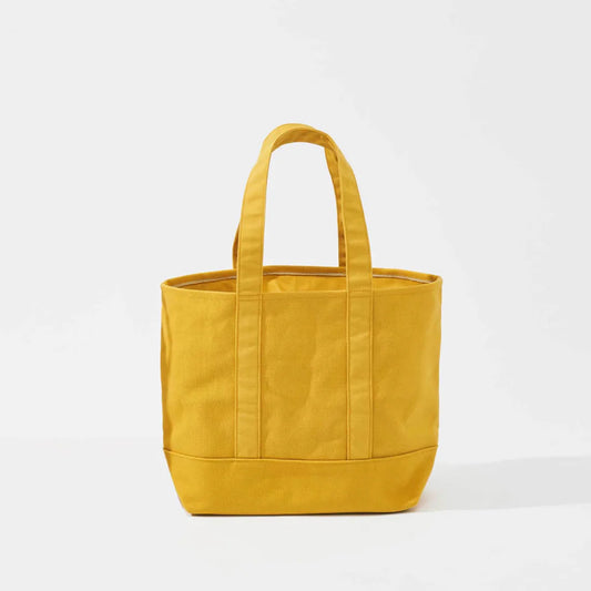 Kurashiki Hampu Canvas Zipper Tote Bag - Mustard Yellow -, Japanese canvas tote bag