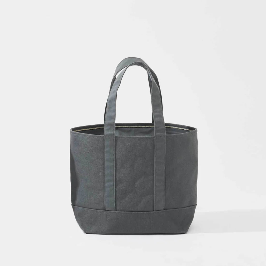 Kurashiki Hampu Canvas Zipper Tote Bag - Bluish Gray -, Japanese canvas tote bag