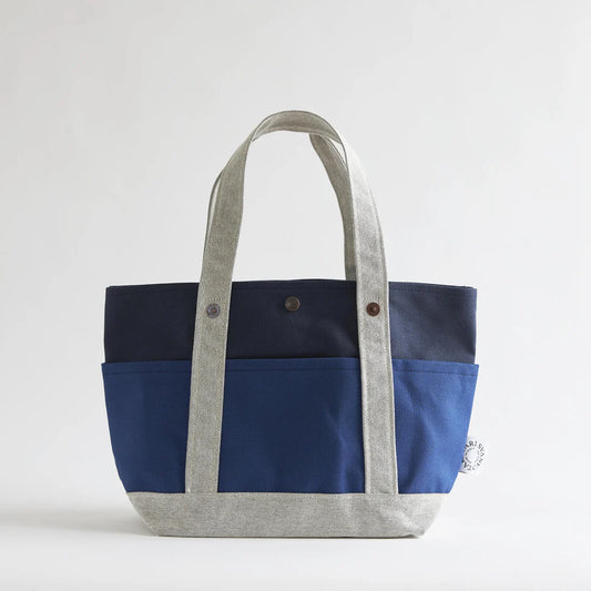 Kurashiki Hampu Canvas Tote Bag - Navy Blue -, Japanese canvas tote bag